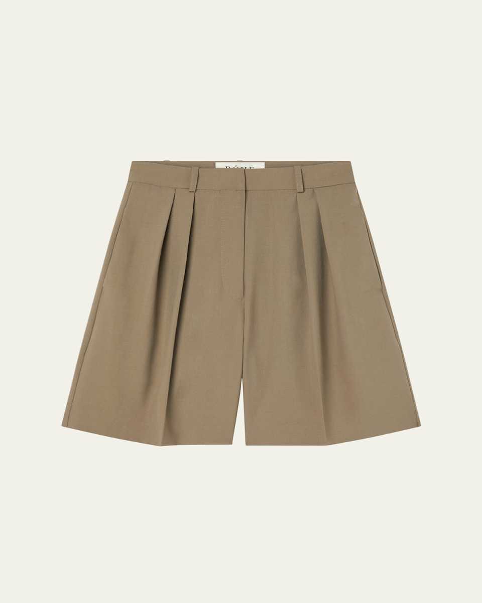 Tailored Wide-Leg Shorts